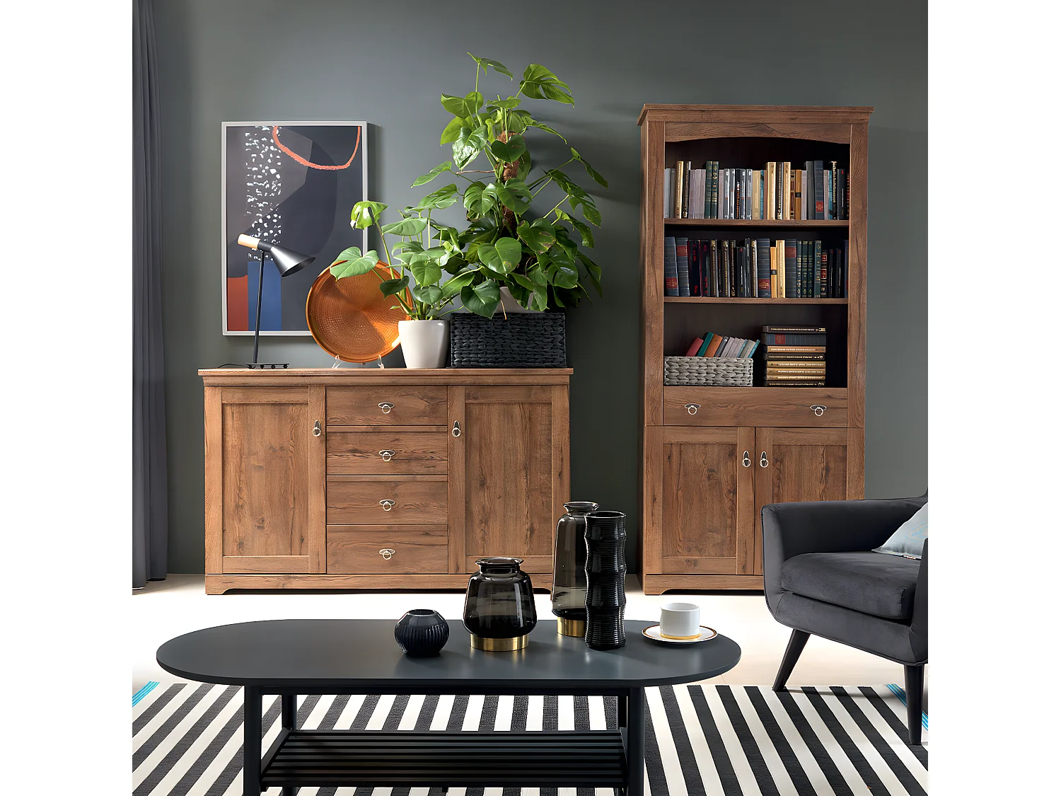 Noé Houten 2-deurs dressoir met 4 laden