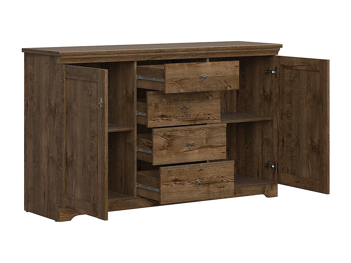 Buffet 2 portes 4 tiroirs Noé Bois