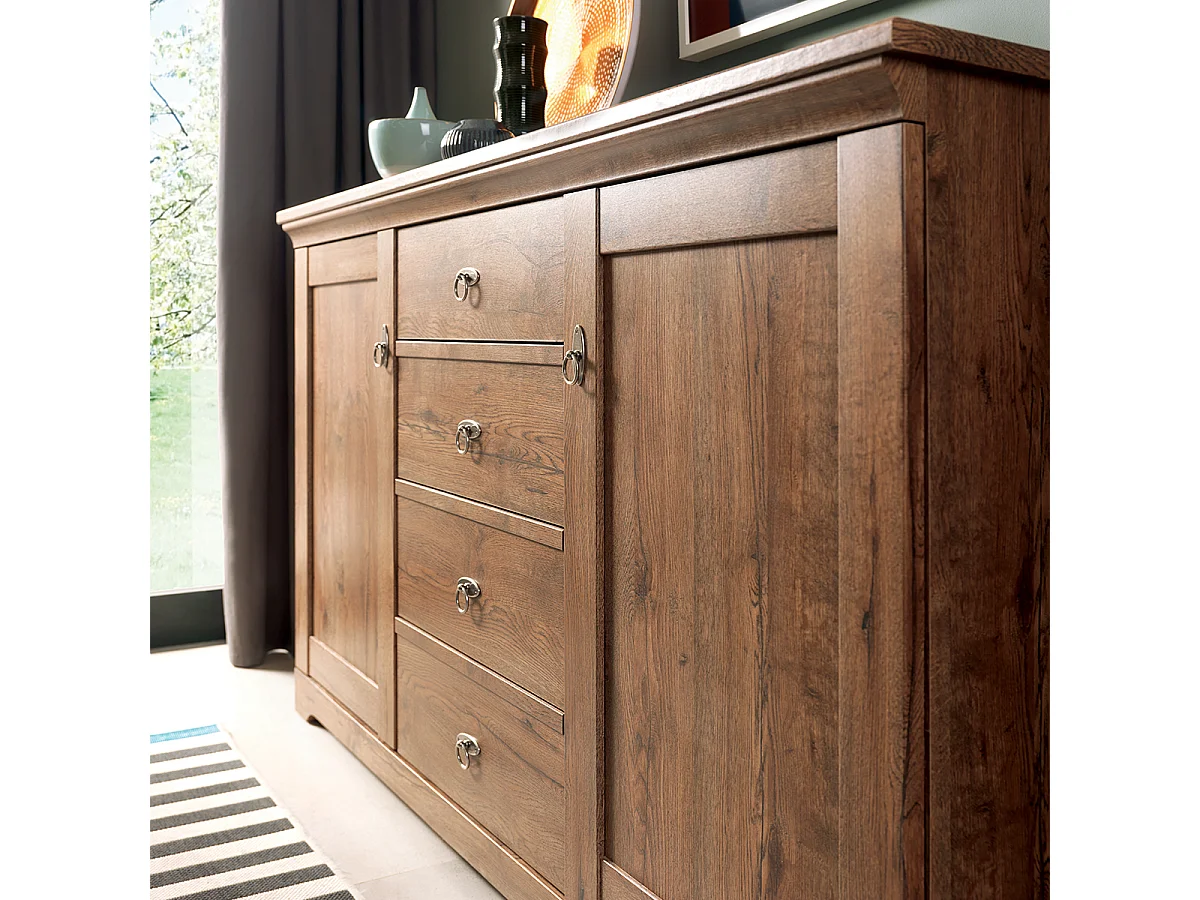 Buffet 2 portes 4 tiroirs Noé Bois