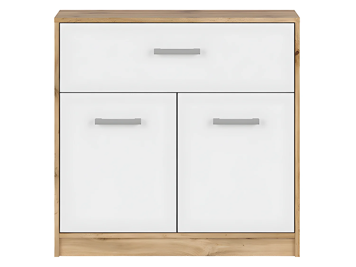 Buffet 2 portes 1 tiroir Cyril Bois et Blanc