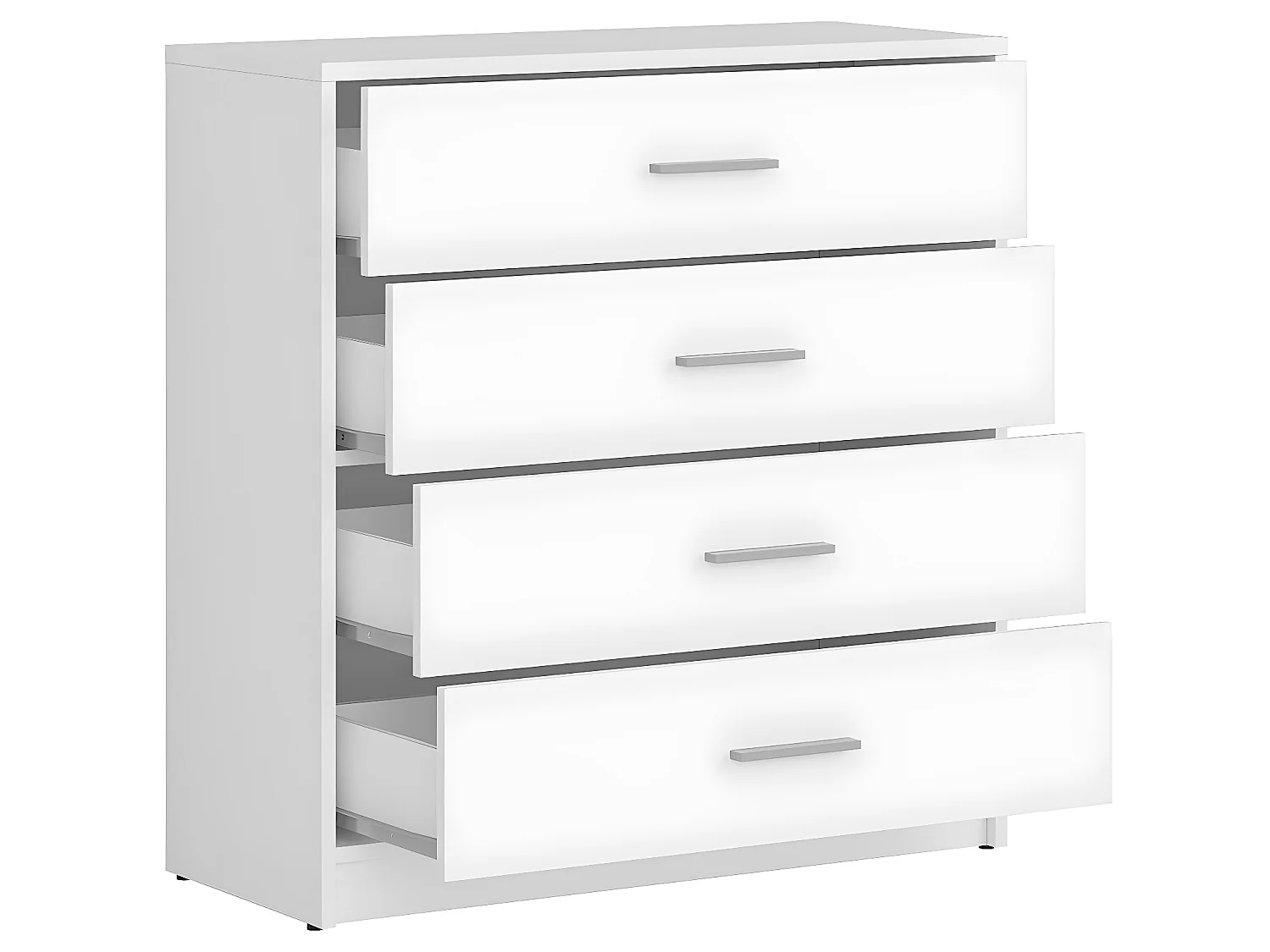 Cómoda 4 gavetas Ewen branco 84cm