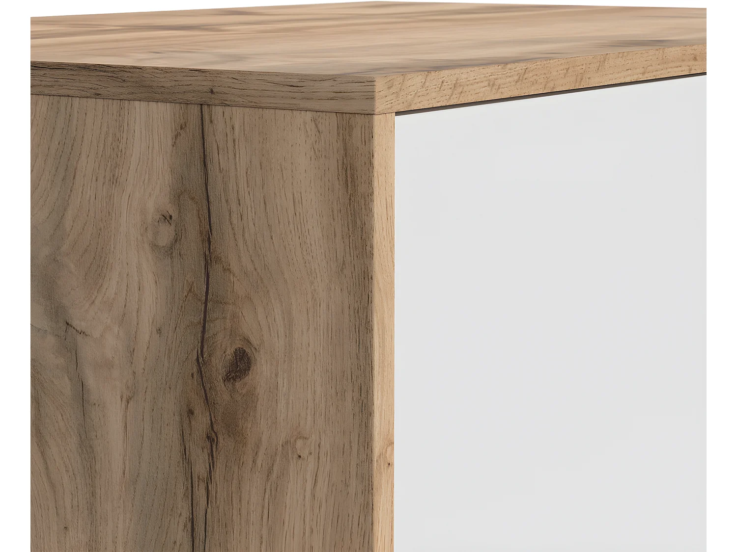 Armadio 2 ante Cyril bianco e marrone 189cm