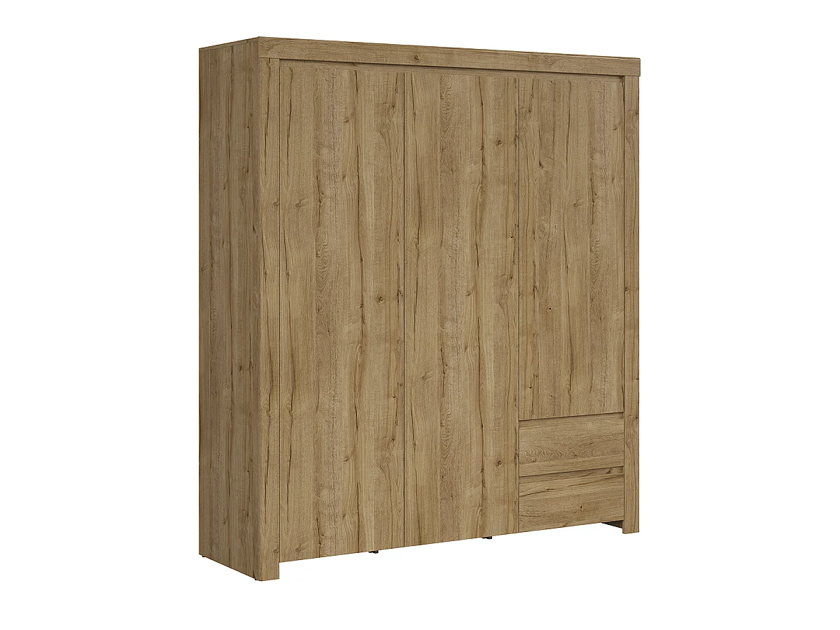 Armoire 3 portes 2 tiroirs Hella Bois