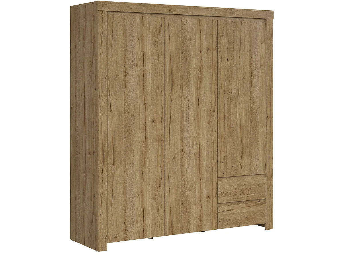 Armário 3 portas 2 gavetas Hella madeira 203cm