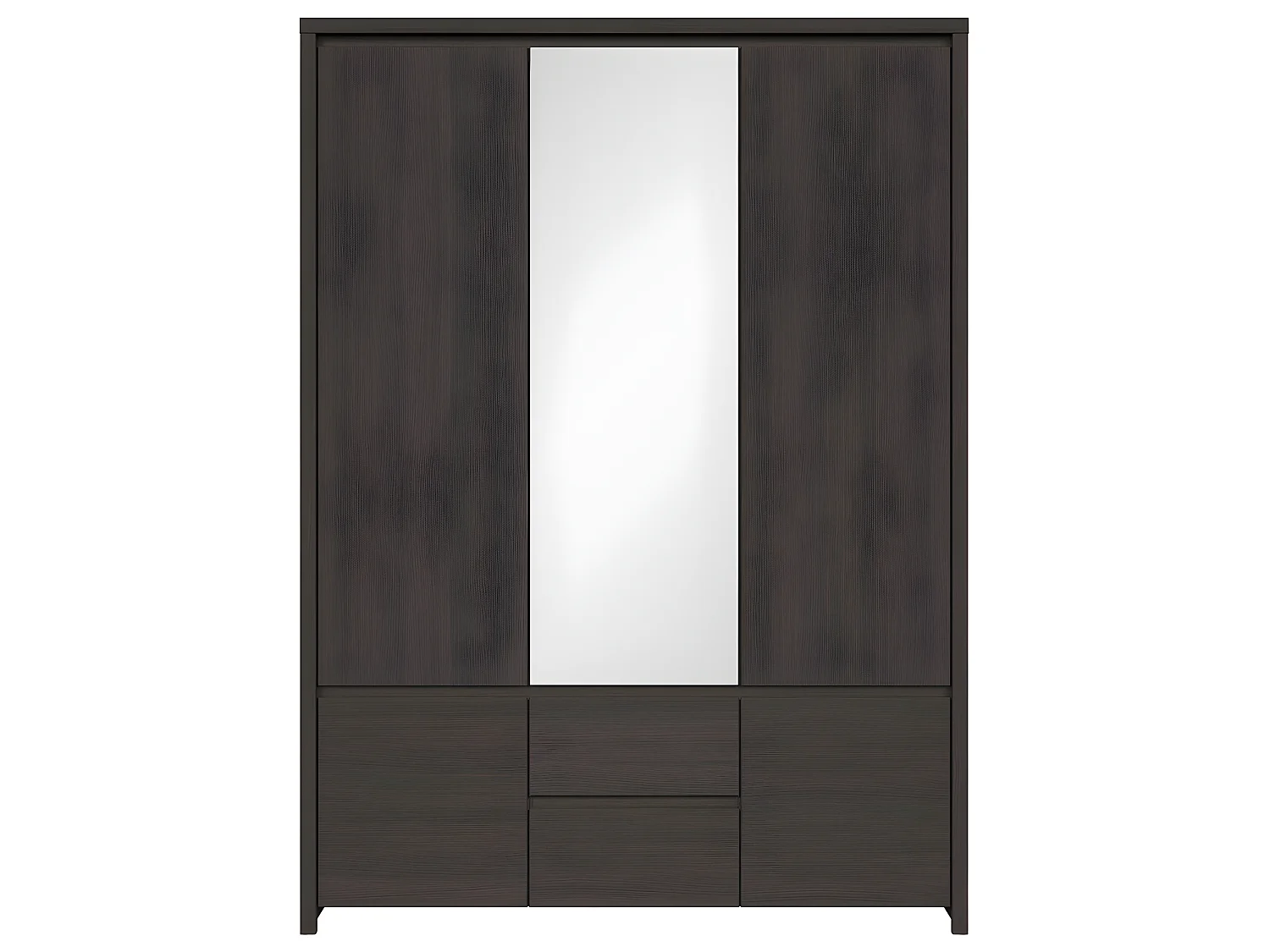 Soren 3-deurs kledingkast Wengé hout