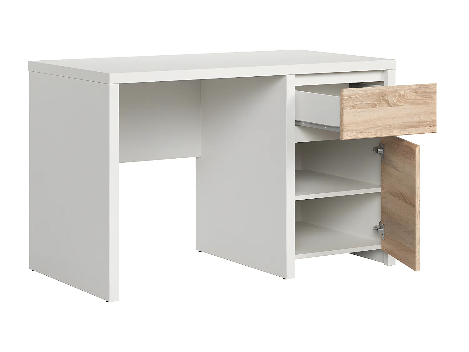 Escritorio 1 puerta 1 cajón Soren Blanco y Madera