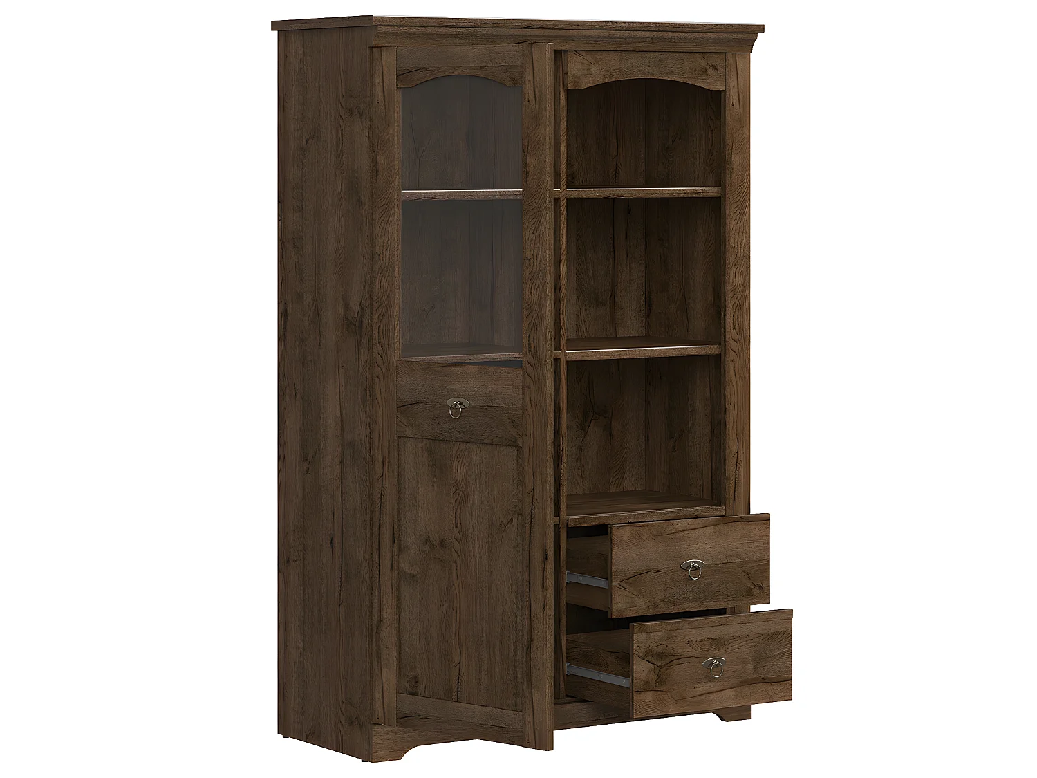 Vaisselier 1 porte 2 tiroirs Noé Bois