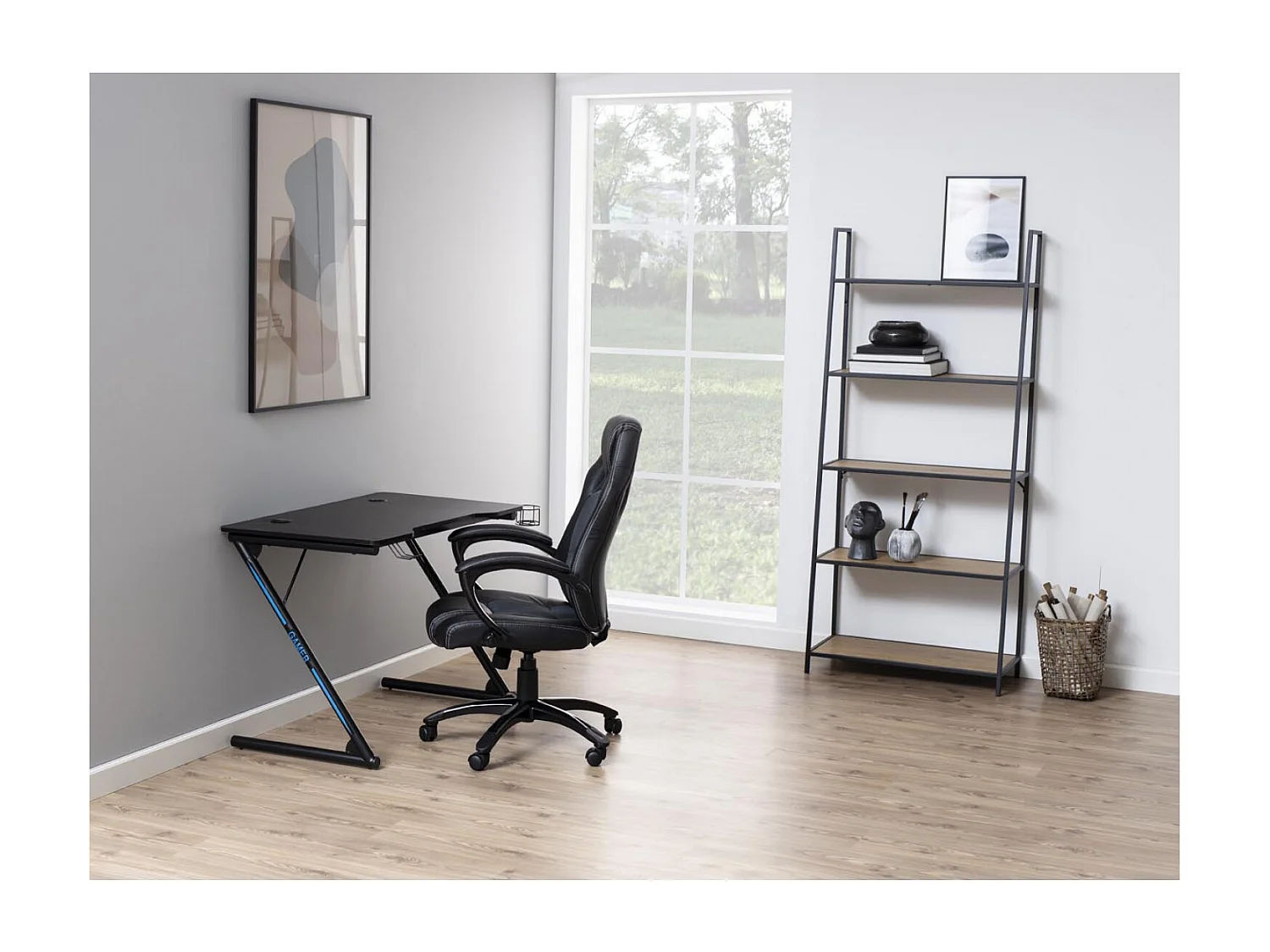 Escritorio gaming negro para jugadores GAMER