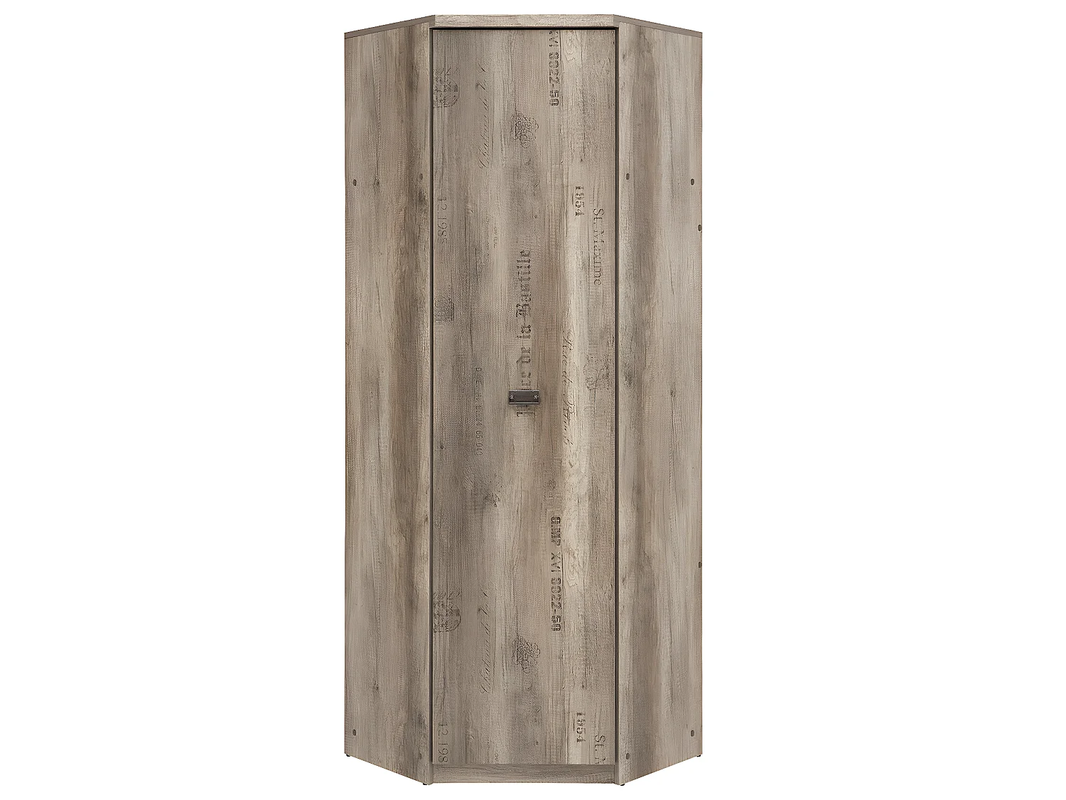 Armoire d'angle 1 porte Abel Bois et Gris