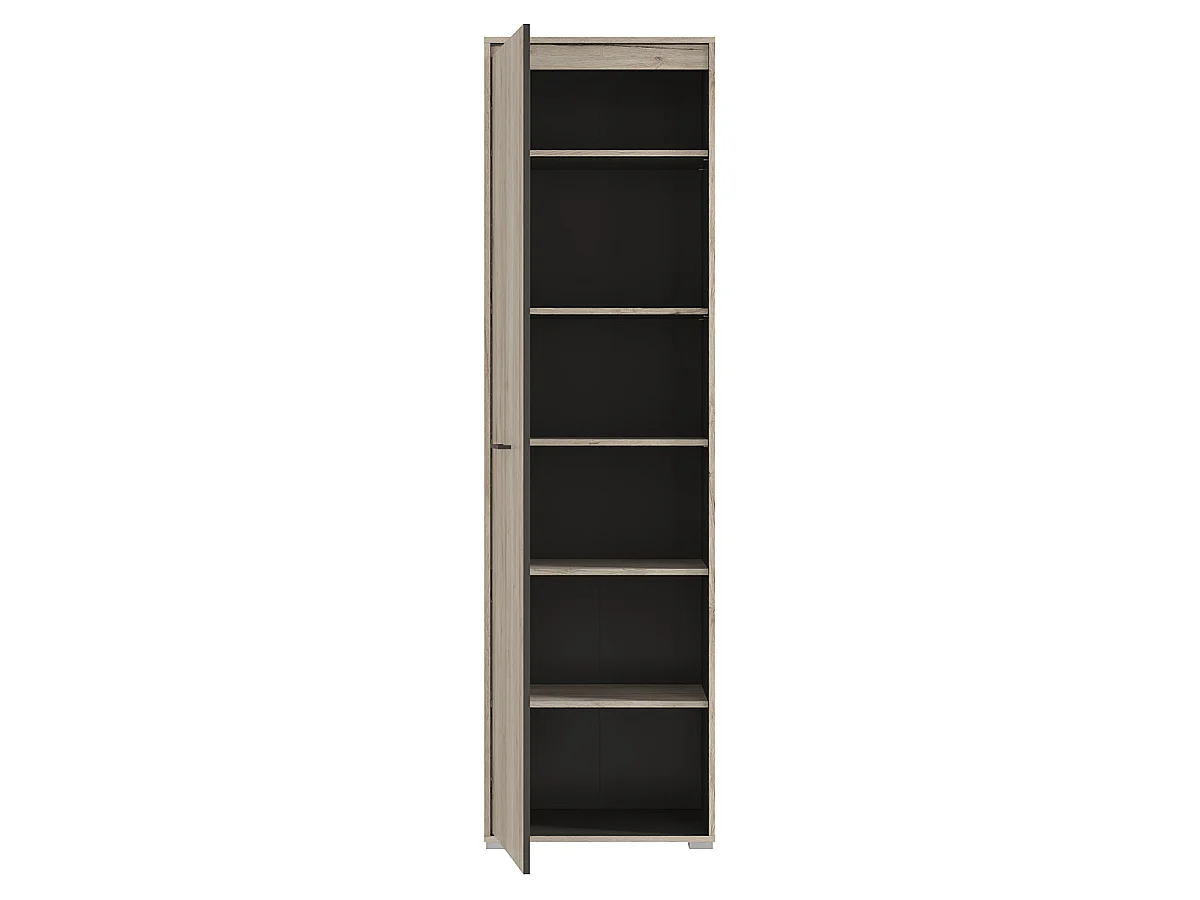 Kledingkast colonne 1 porte Abriel Bois Anthracite