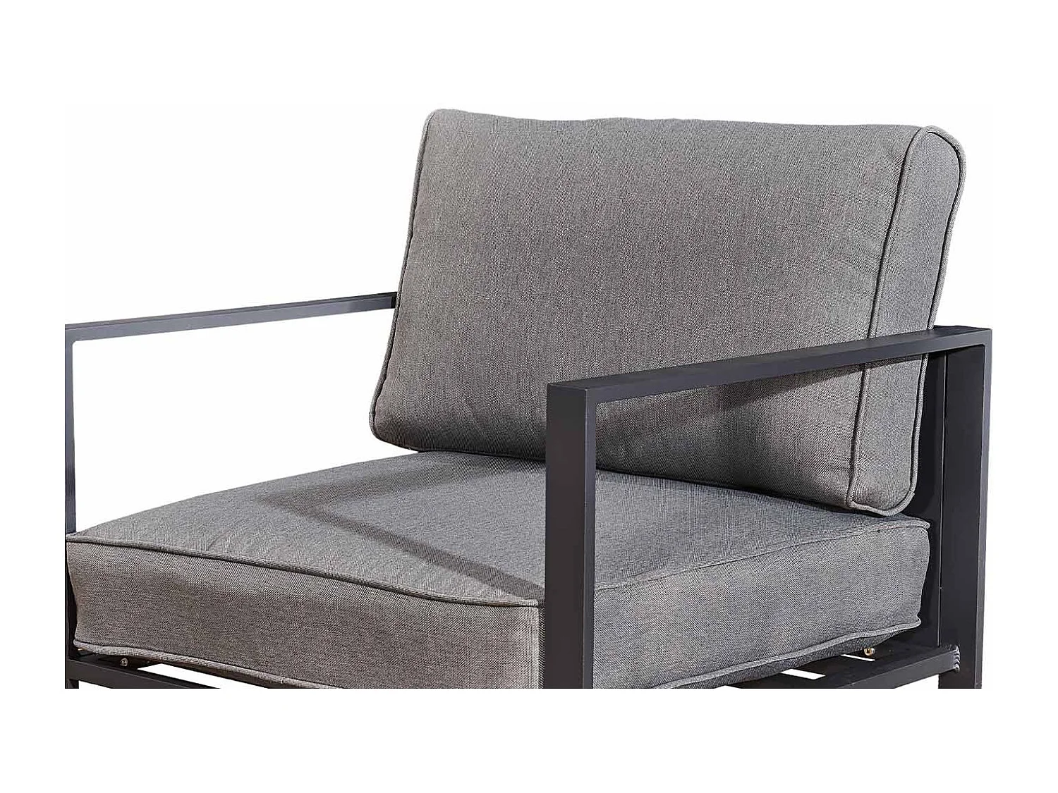 Salotto da giardino in alluminio grigio MEMPHIS