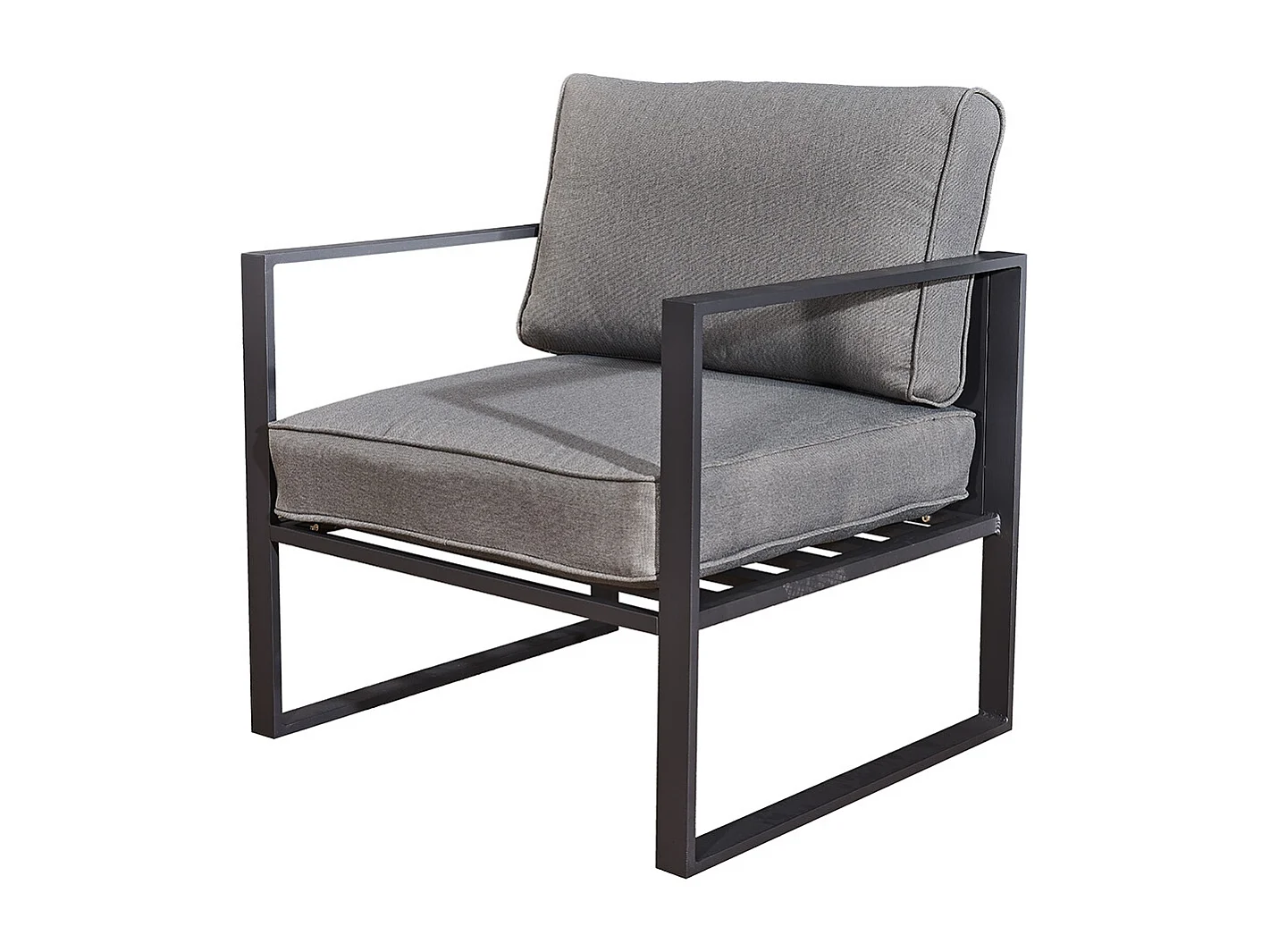 Salotto da giardino in alluminio grigio MEMPHIS