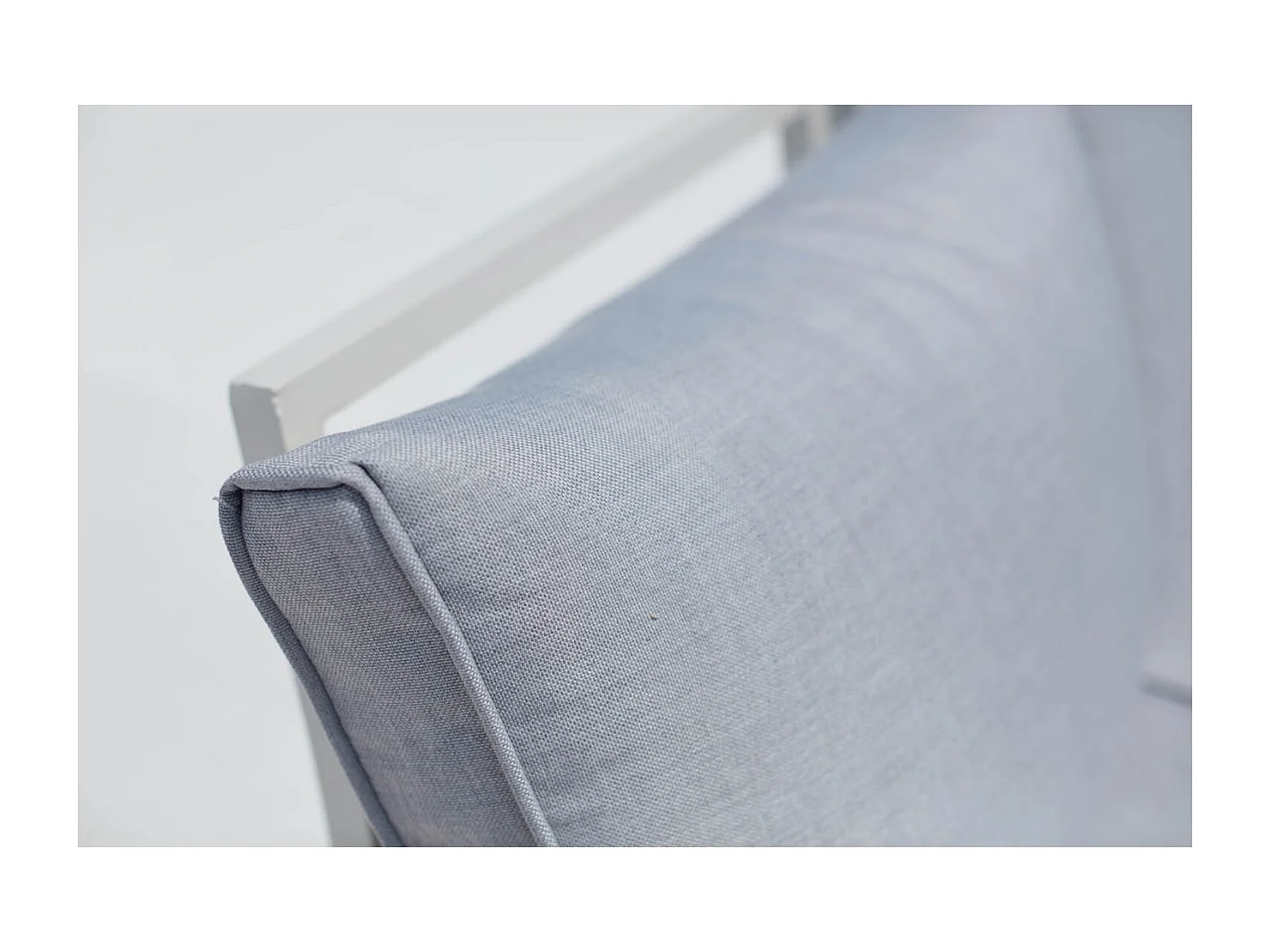 Conjunto de jardín 5 plazas aluminio blanco y gris FIRA