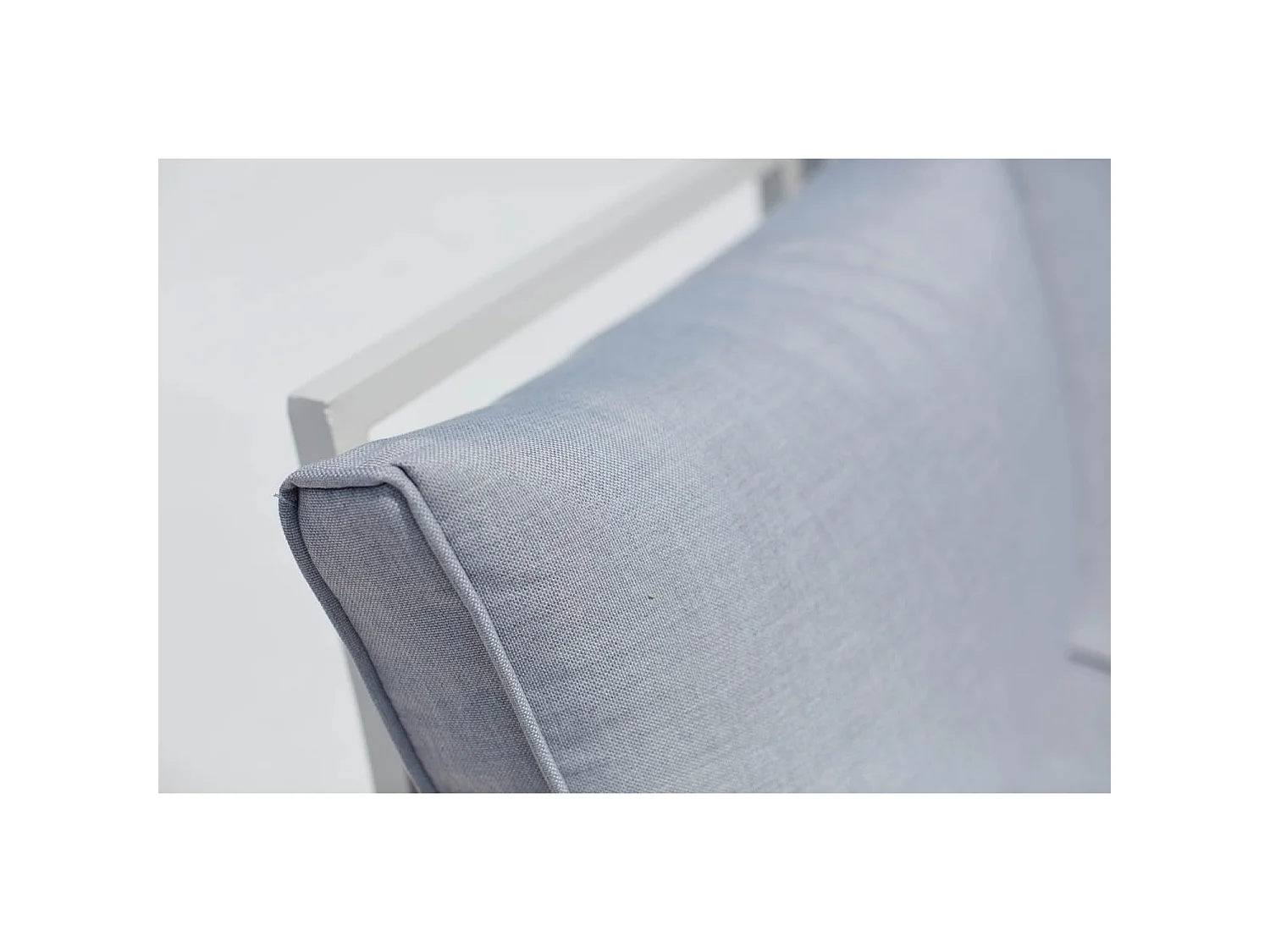 Conjunto de jardín 5 plazas aluminio blanco y gris FIRA