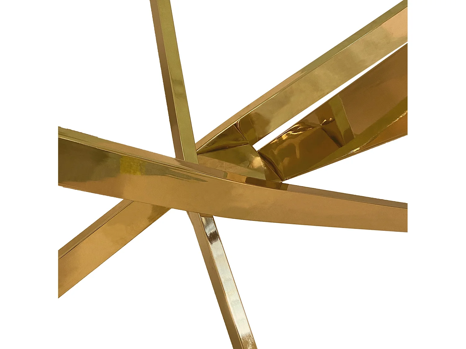 Table rectangulaire en verre effet marbre et pied doré Jodie