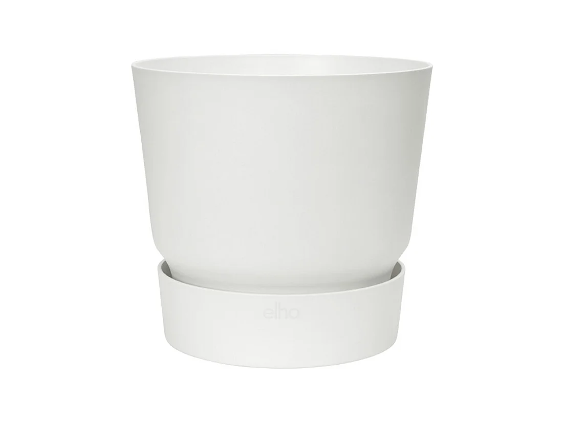 Pot de fleurs rond Greenville 40 - Extérieur - Ø 39 x H 36,8 cm - Blanc