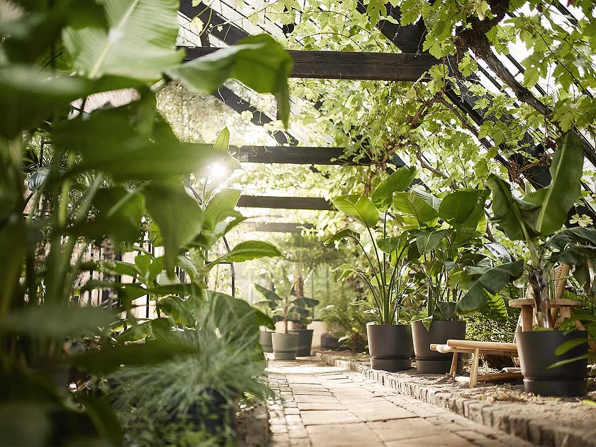 Ronde bloempot Greenville 30 - Buiten - Zwart - Ø 29,5 x H 27,8 cm