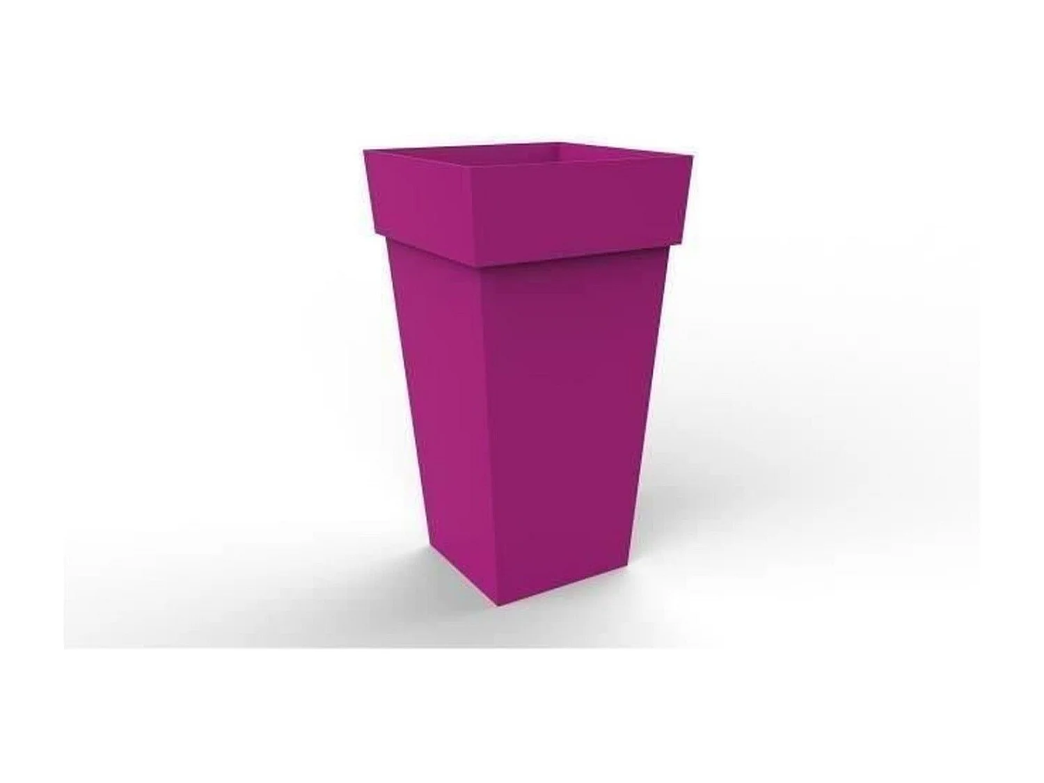 Maceta cuadrada XXL TOSCANE - 98 L - 43,3 x 43,3 x 80 cm de alto - Blanca