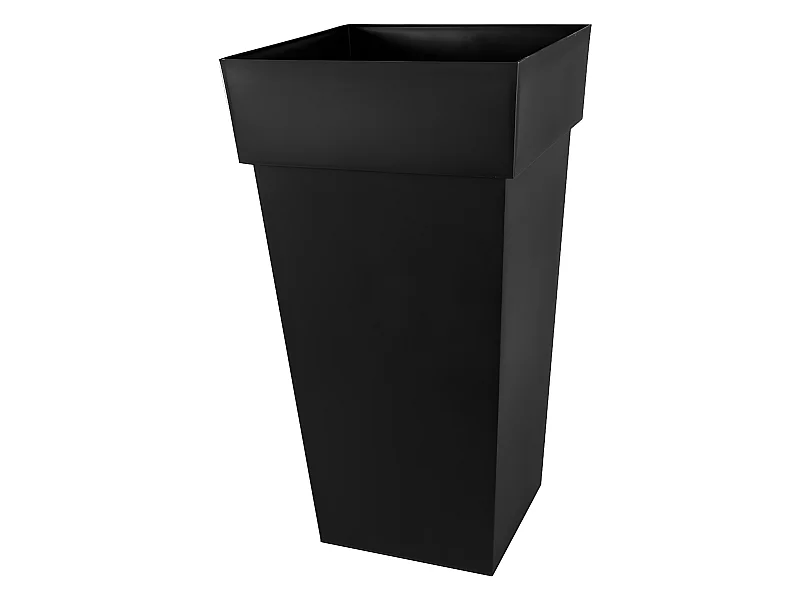 Pot de fleur carré Toscane 43 x H.80 cm - Anthracite - Eda