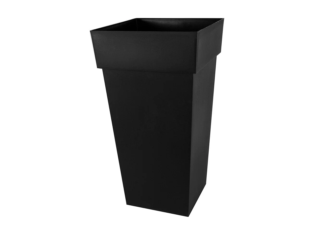 Maceta cuadrada XXL de 43 cm, estilo Toscana - 43,3 x 43,3 x 80 cm (alto) - 98 L - Gris antracita