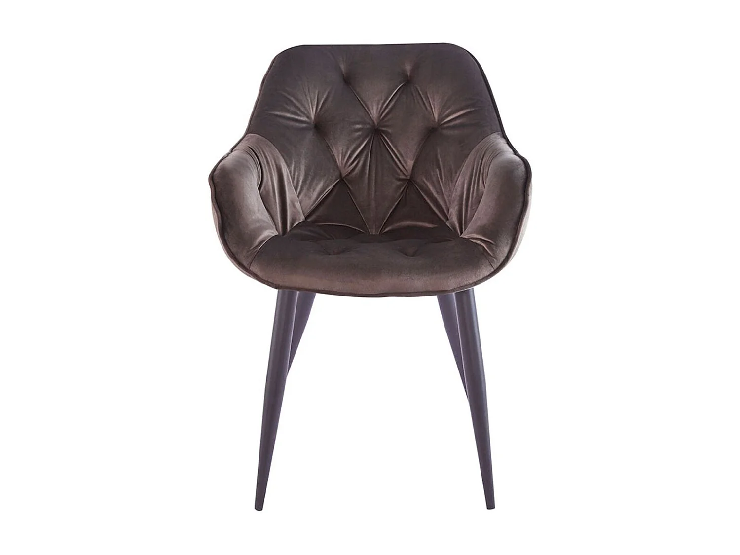 Sillas Comedor - Silla Zandel Black Terciopelo - Gris oscuro