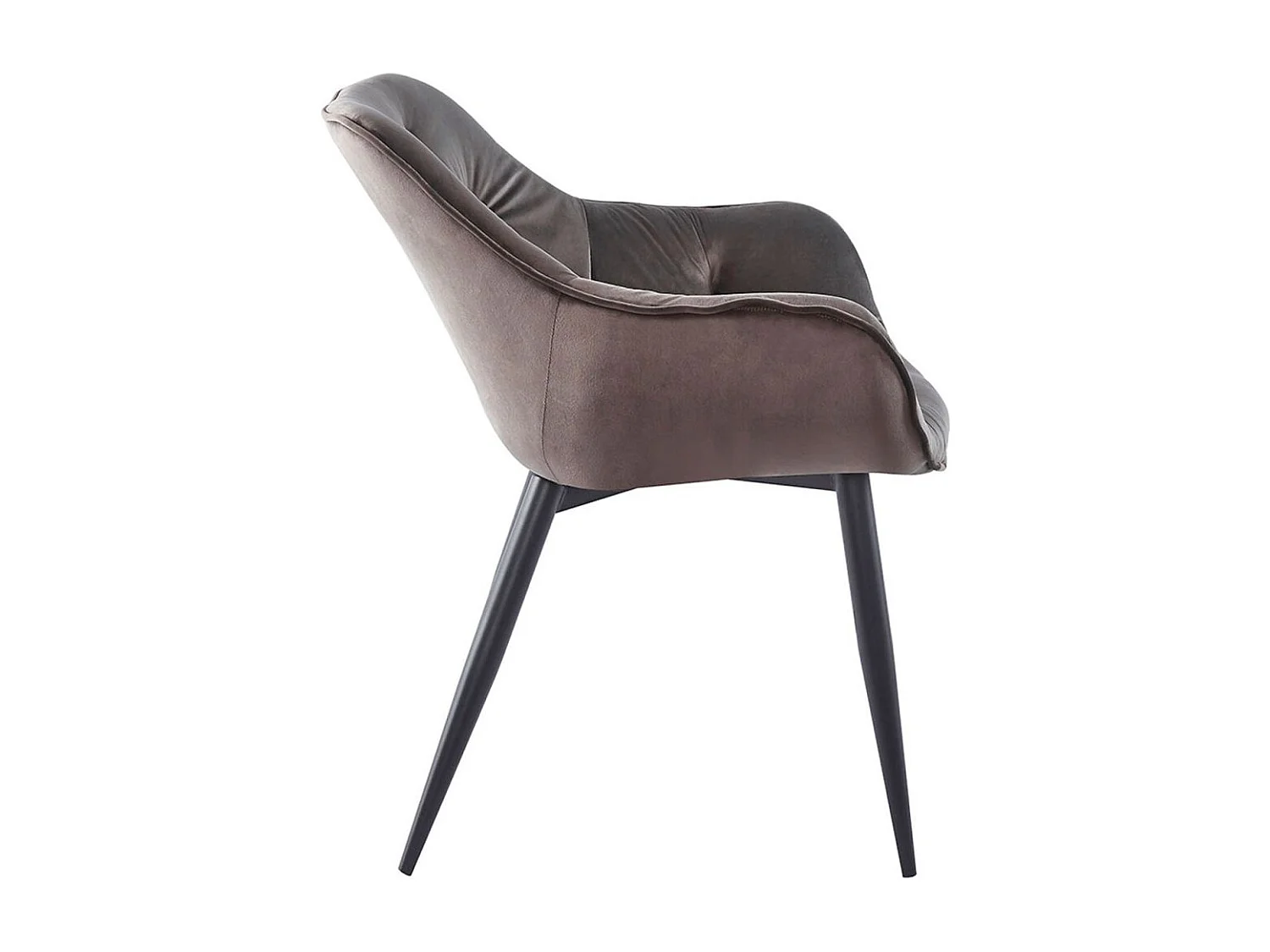 Sillas Comedor - Silla Zandel Black Terciopelo - Gris oscuro