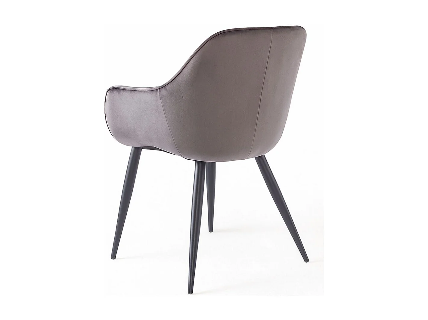 Sillas Comedor - Silla Zandel Black Terciopelo - Gris oscuro