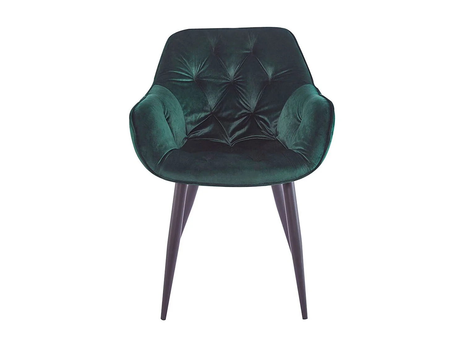 Sillas Comedor - Silla Zandel Black Terciopelo - Verde