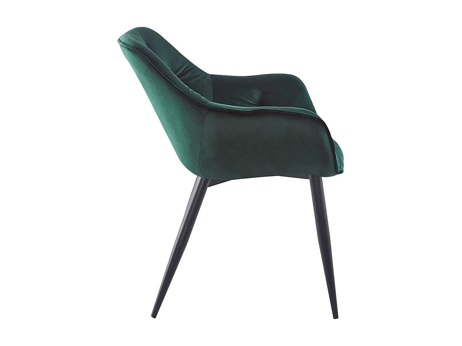 Sillas Comedor - Silla Zandel Black Terciopelo - Verde