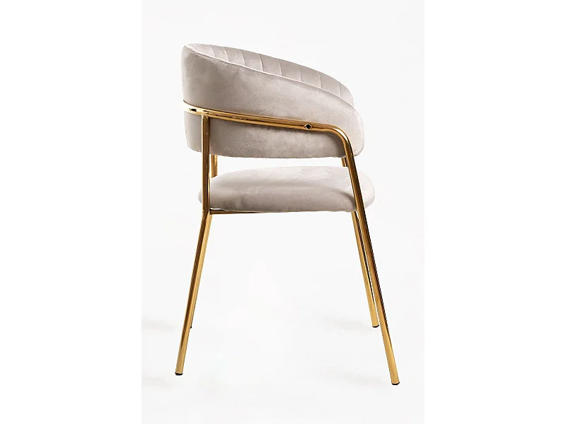 Sillas Comedor - Silla Moniel Golden Terciopelo - Gris