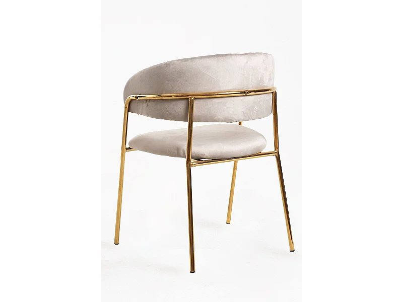 Sillas Comedor - Silla Moniel Golden Terciopelo - Gris
