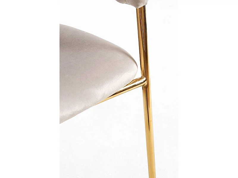 Sillas Comedor - Silla Moniel Golden Terciopelo - Gris