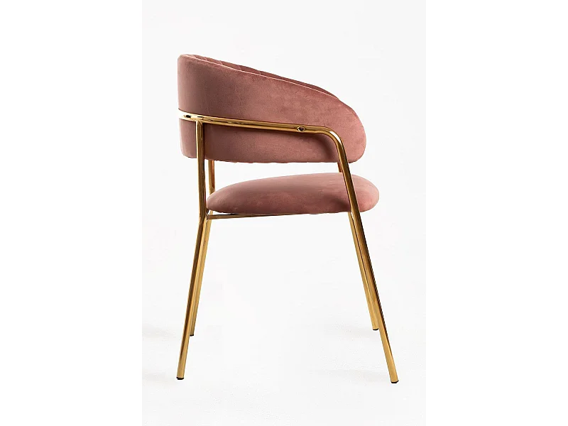 Sillas Comedor - Silla Moniel Golden Terciopelo - Rosa