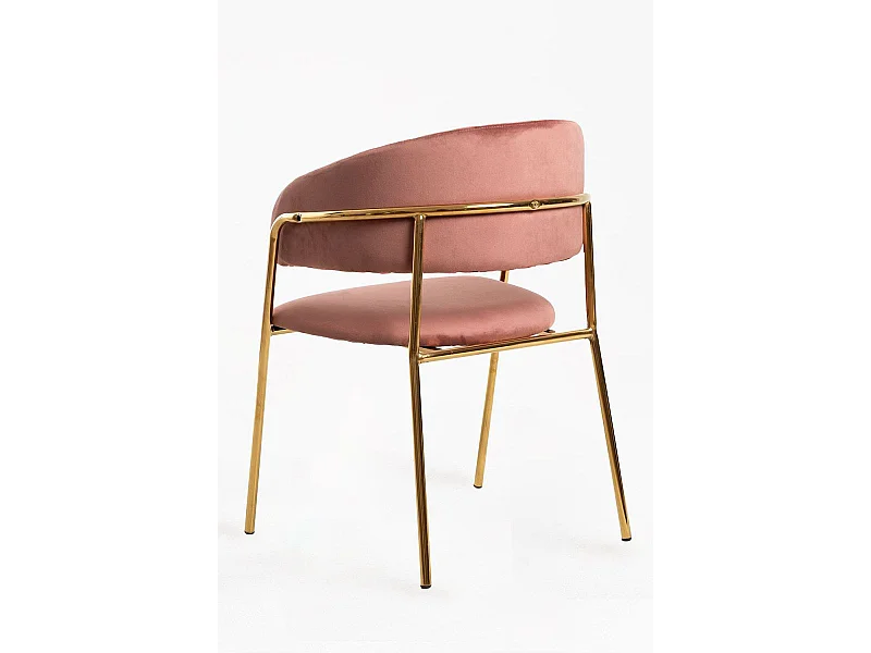 Sillas Comedor - Silla Moniel Golden Terciopelo - Rosa