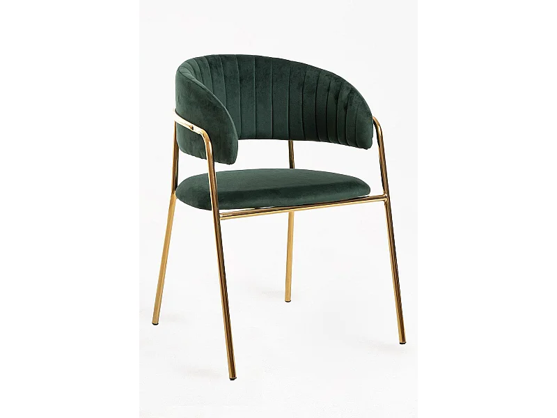 Sillas Comedor - Silla Moniel Golden Terciopelo - Verde