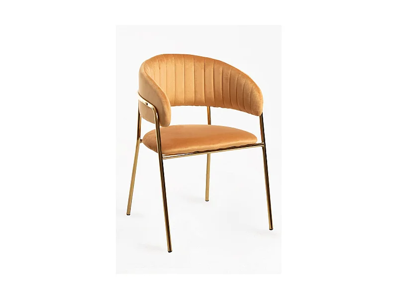 Sillas Comedor - Silla Moniel Golden Terciopelo - Amarillo