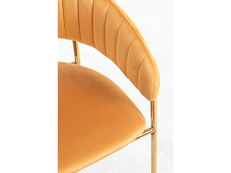 Sillas Comedor - Silla Moniel Golden Terciopelo - Amarillo