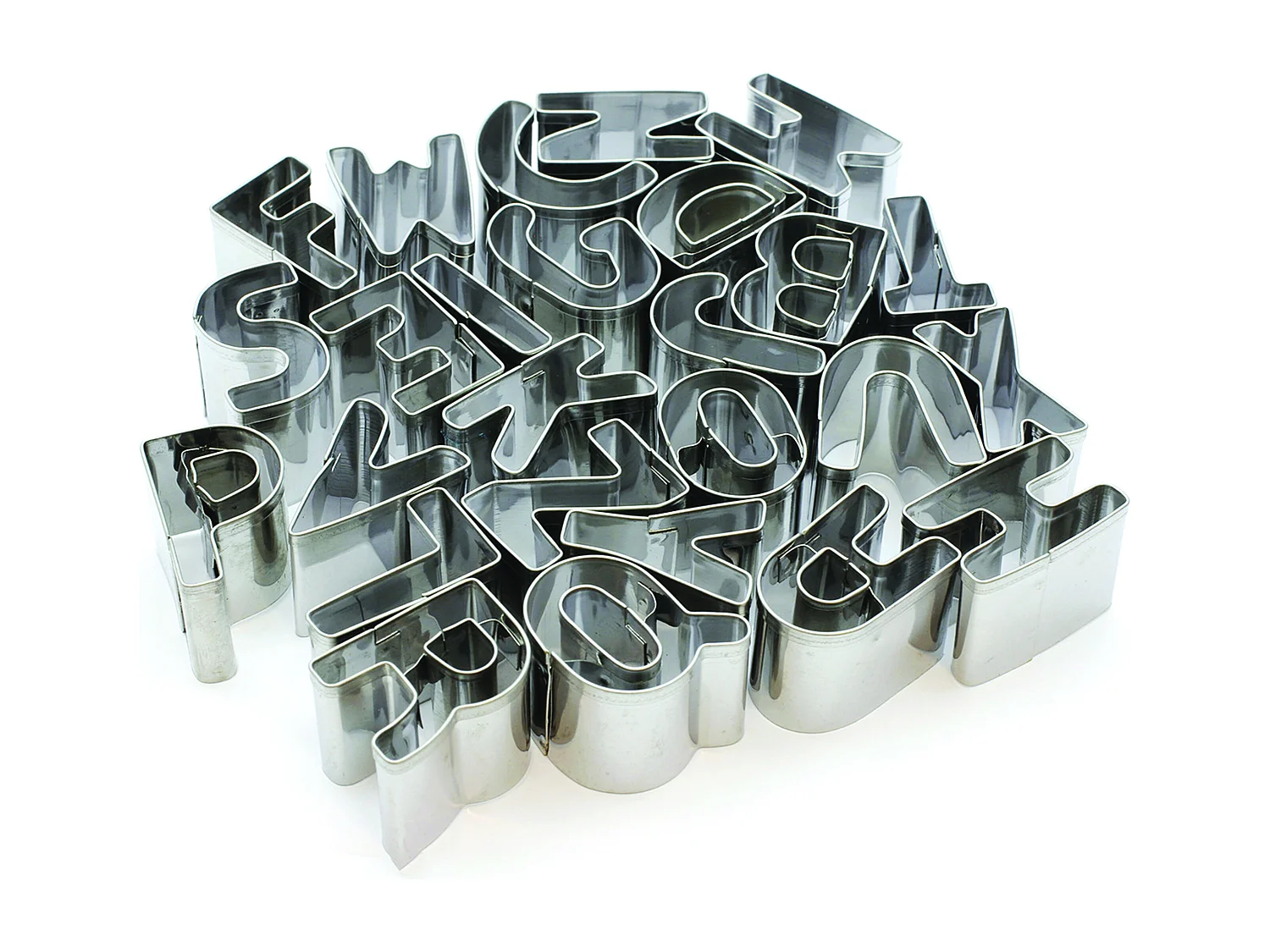 Emporte-Pièces 26 Lettres "Alphabet" 2cm Argent