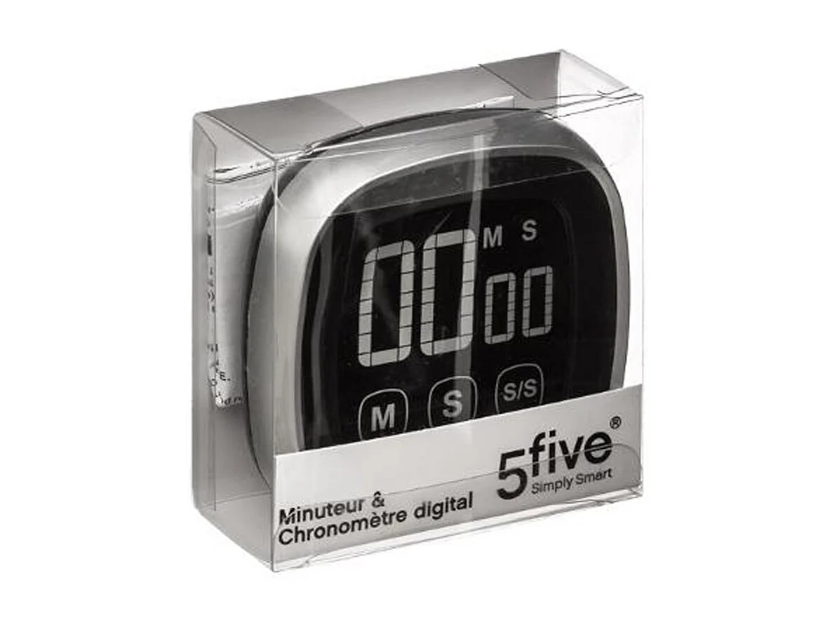 Minuteur de Cuisine Digital "Aimanté" 7cm Argent