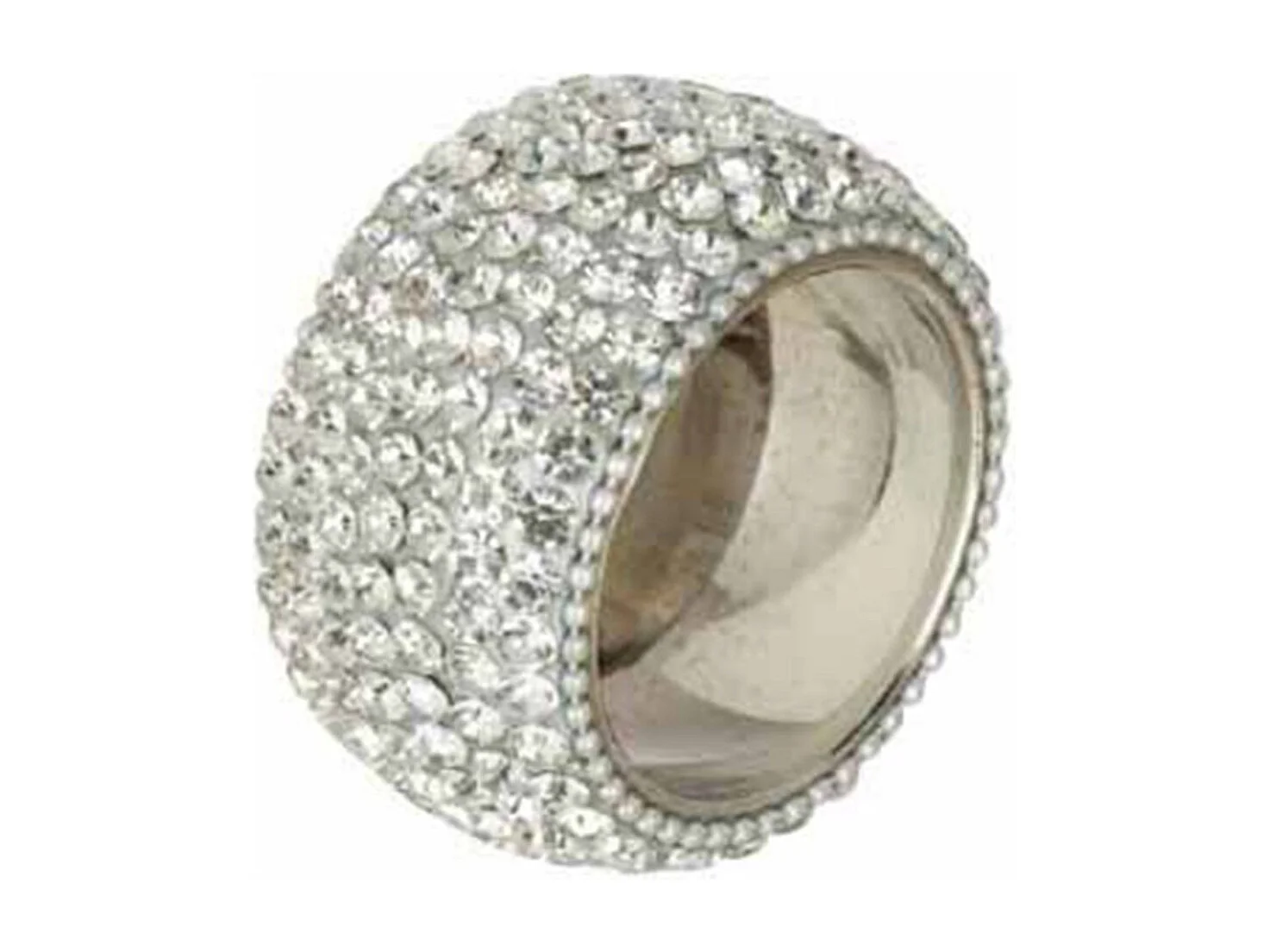 Lot de 6 Ronds de Serviette "Diamant" 6cm Argent