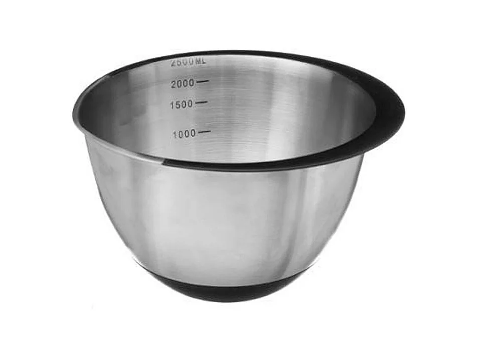 Bol à Mixer Gradué en Inox "Rebord" 2,2L Argent