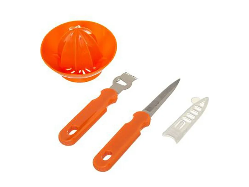 Set 3 Ustensiles de Découpe "Agrume" 22cm Orange