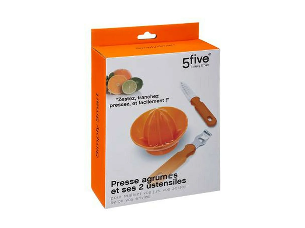 Set 3 Ustensiles de Découpe "Agrume" 22cm Orange