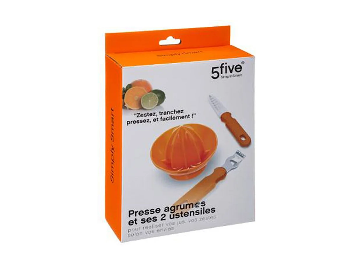 Set 3 Ustensiles de Découpe "Agrume" 22cm Orange