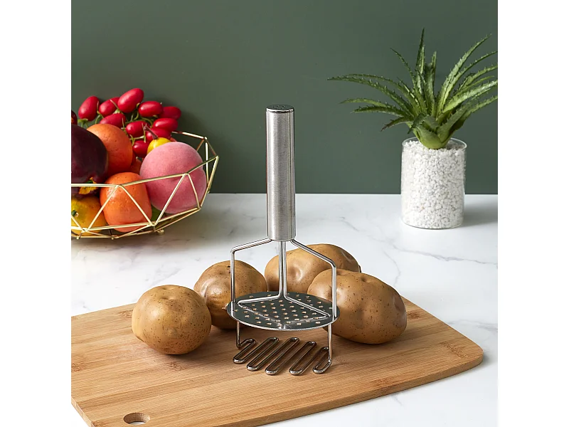 Presse-puree Double Manuel Inox Argent