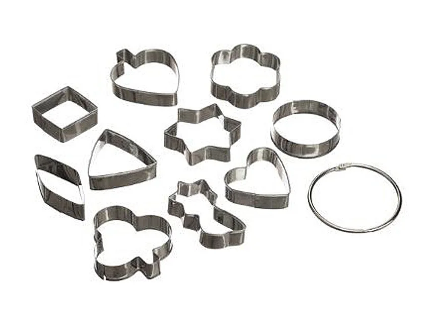 Lot de 10 Emporte-Pièces Inox "Multiforme" 11cm Argent