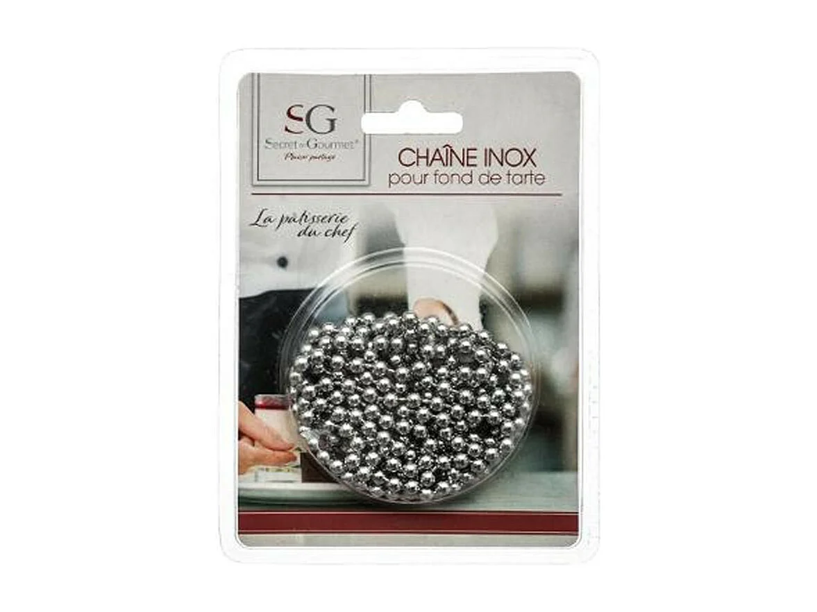 Chaîne en Inox "Fond de Tarte" 180cm Argent