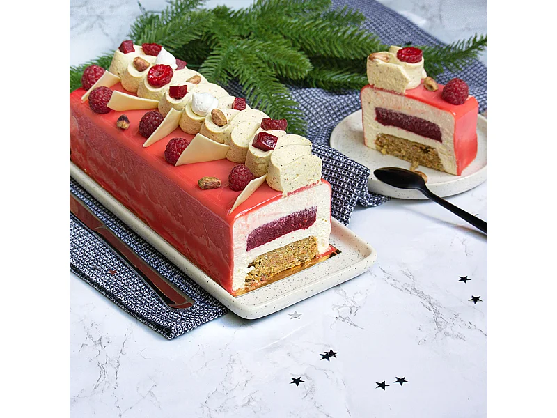 Moule A Buche Carre 31x10cm Argent