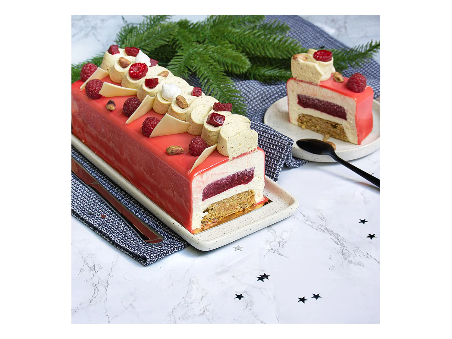 Moule A Buche Carre 31x10cm Argent