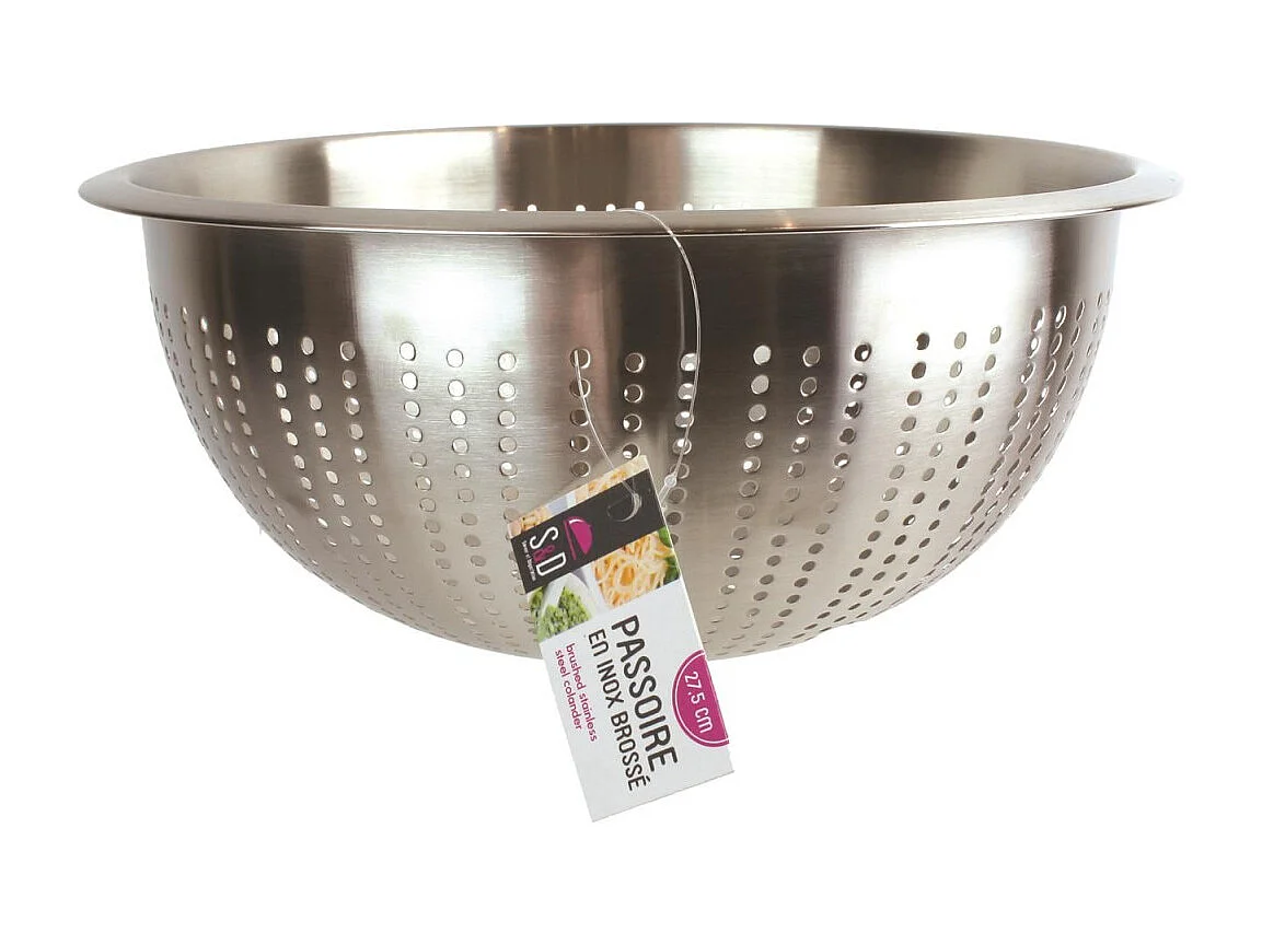 Passoire Inox Brosse 27.5cm Argent